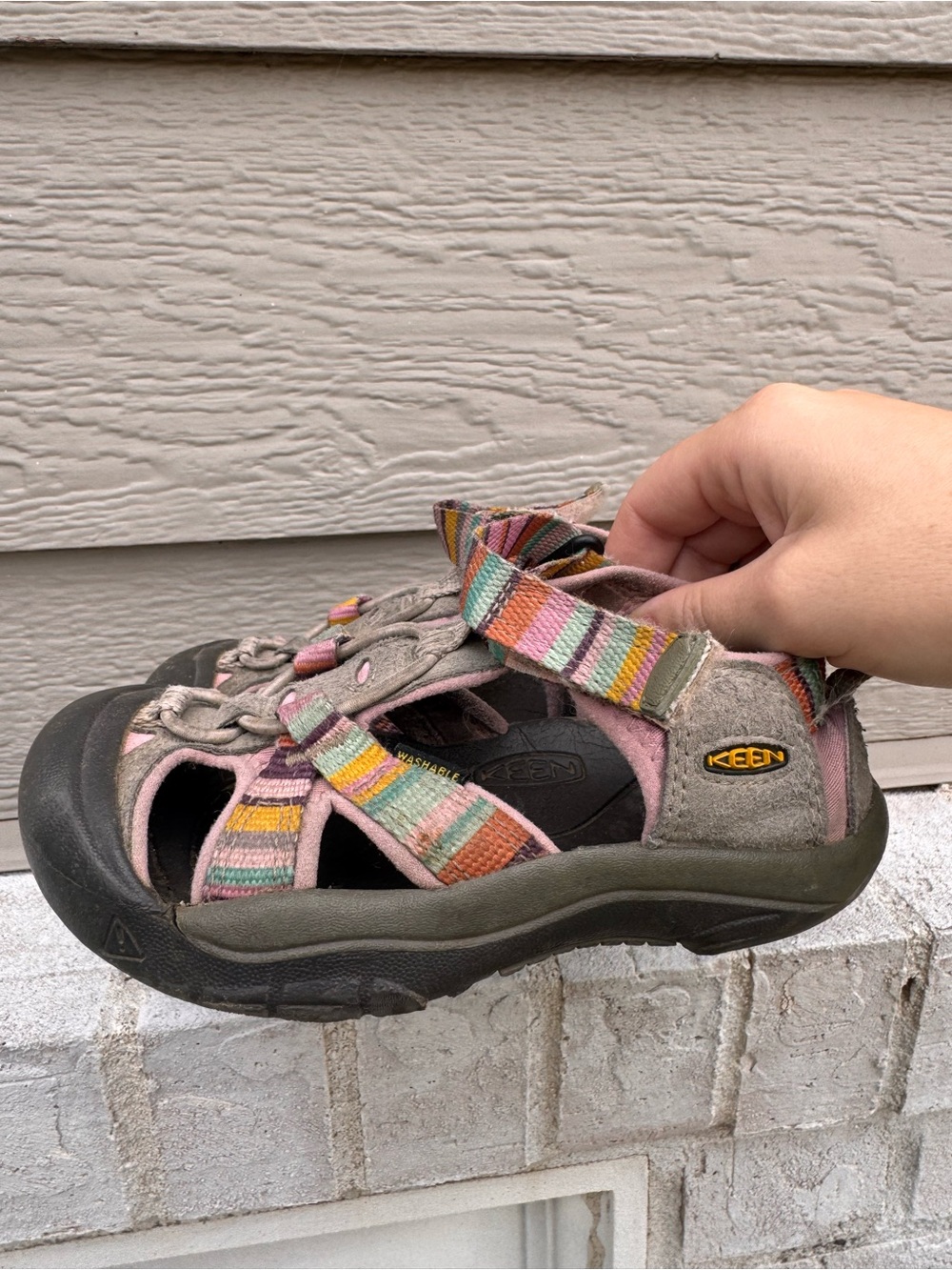 Keen Kids Pink & Multicolor Strap Outdoor Sandals